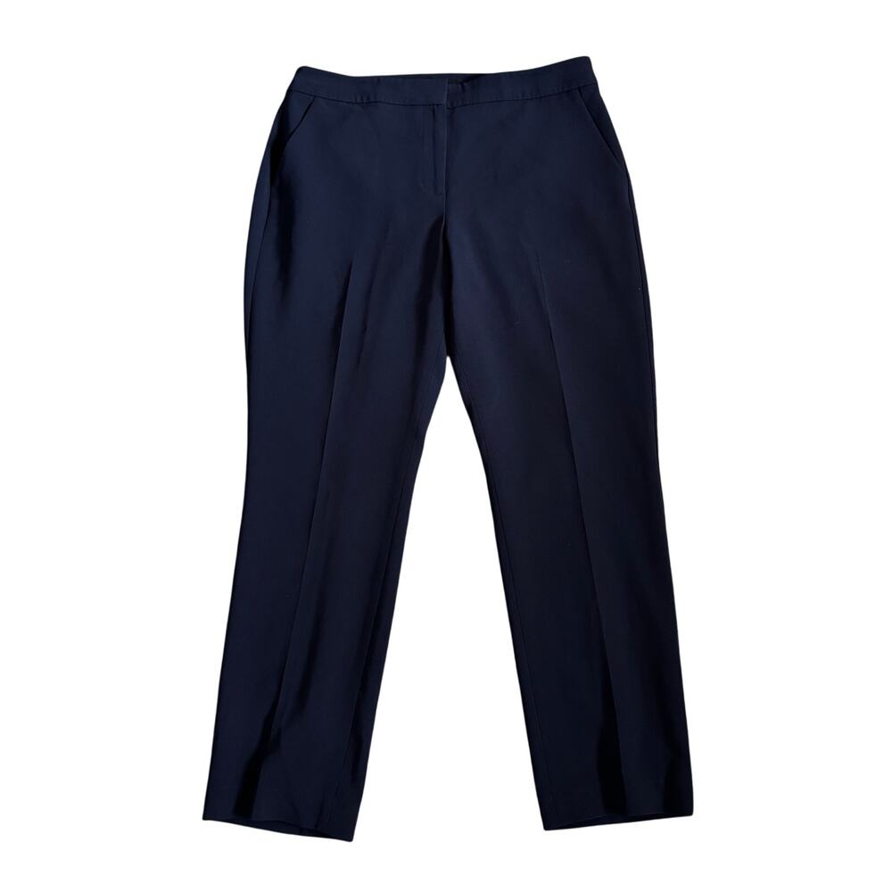 Talbots Pants Womens Size 10 Curvy Straight Leg Navy Blue Dress Trousers Career